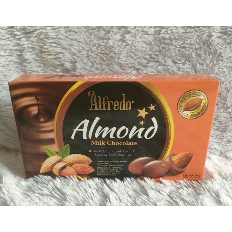 

Ukf5Pc6F4H (Kuliner.Kita) Alfredo Chocolate Almond/Coklat Almond 70 Gr