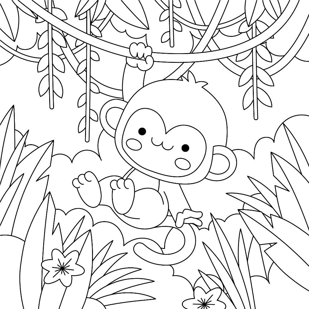 

Coloring Page - Monkey