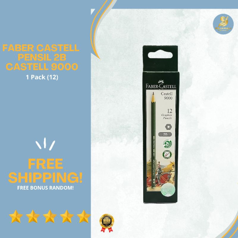 

Faber Castell Pensil 2B Graphite Pencil | Castell 9000 | 6 Pcs & 12 Pcs