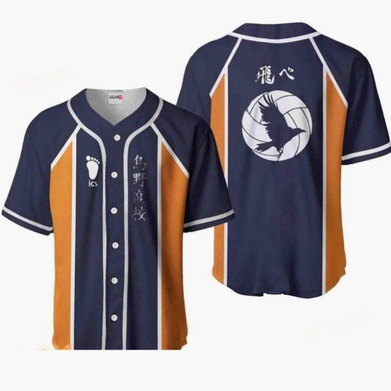 Jersey baseball Anime Haikyuu Inarizaki karasuno / Kaos anime haikyuu / Jersey Fullprint / outfit an