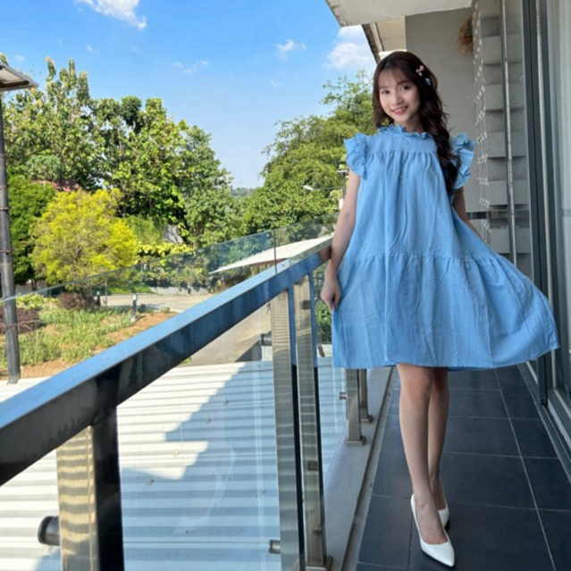 Yenni Dress | Baby Doll Dress | Dress Bumil Friendly | Dress Linen | Korean