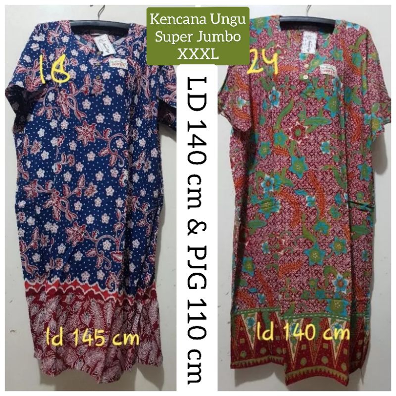 DASTER BATIK KENCANA UNGU SUPER JUMBO LD 140 PREMIUM