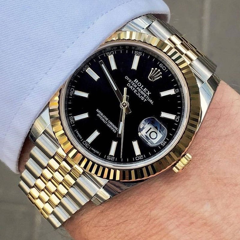【100% ASLI】Original Jam tangan Rolex Datejust M126333-0014 Black dial Automatic 18CT Teflon material