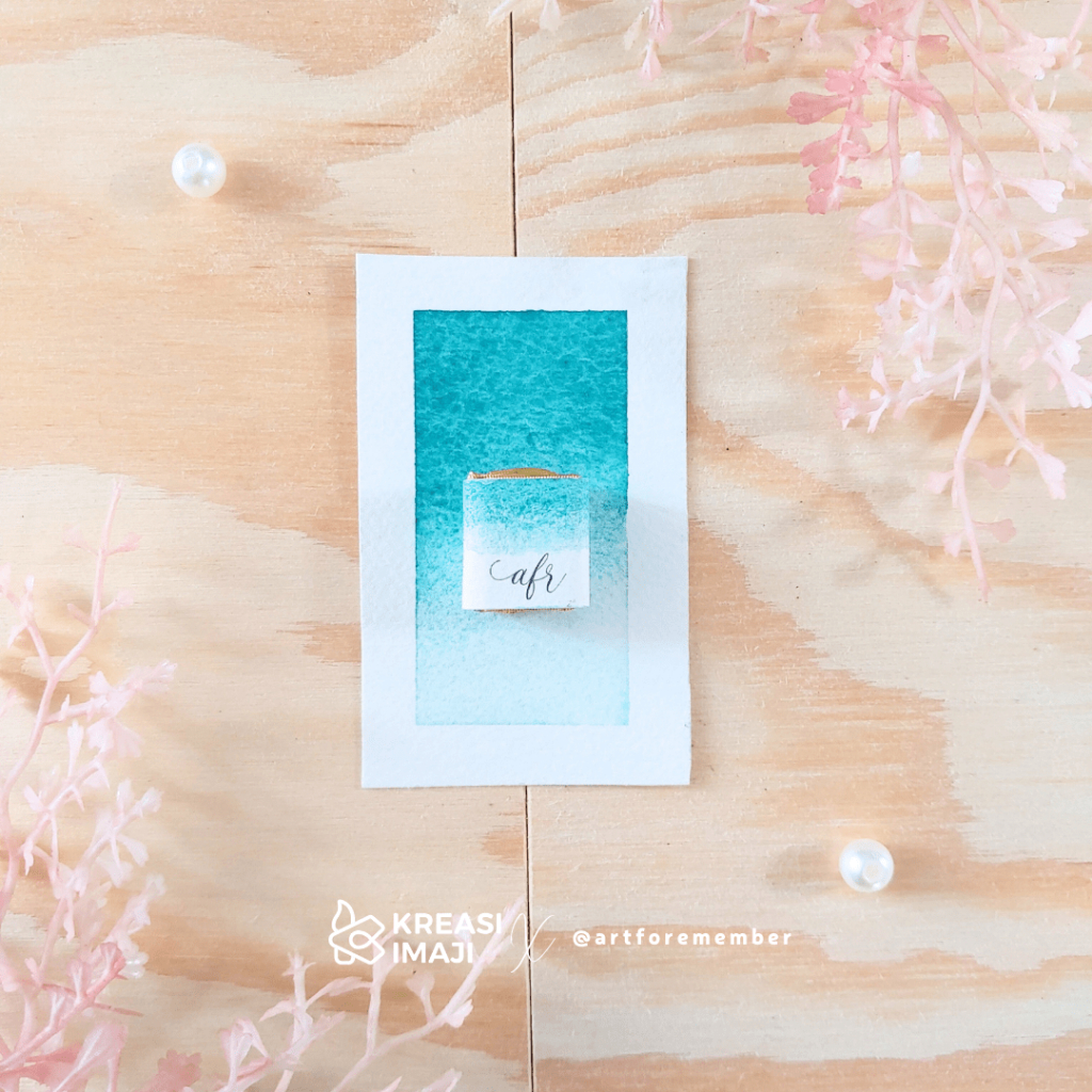 

Cobalt Green Light", Individual Pan, Handmade Watercolor by Kreasi Imaji x artforemember