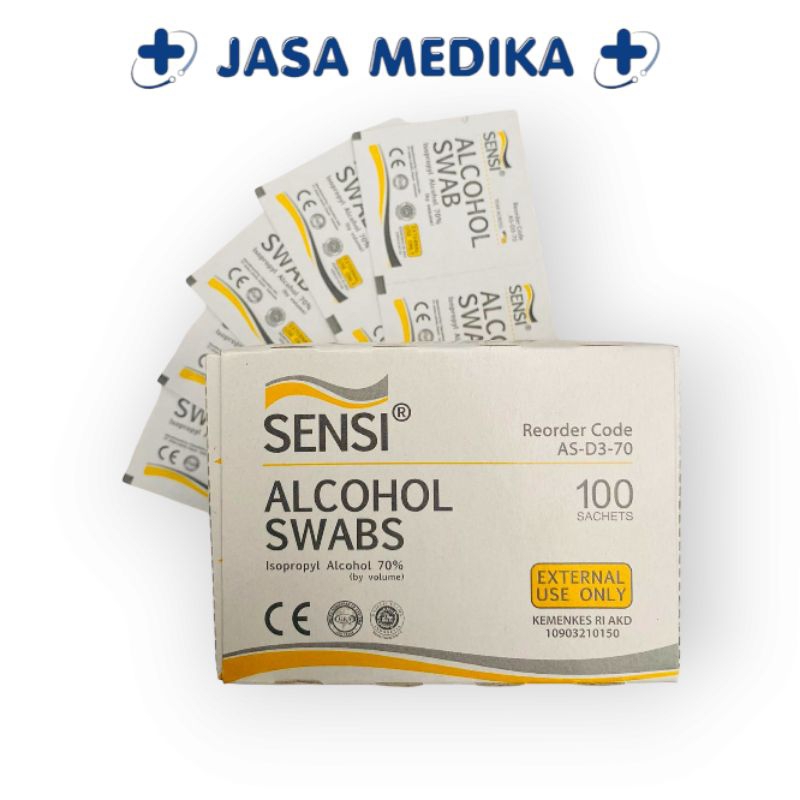 ALCOHOL SWABS SENSI/SENSI ALCOHOL SWABS ISI 100 SACHETS