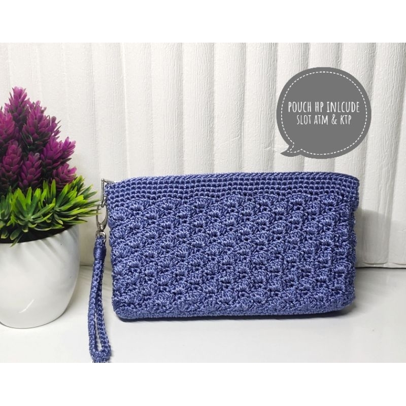 pouch rajut / dompet hp / souvenir rajut