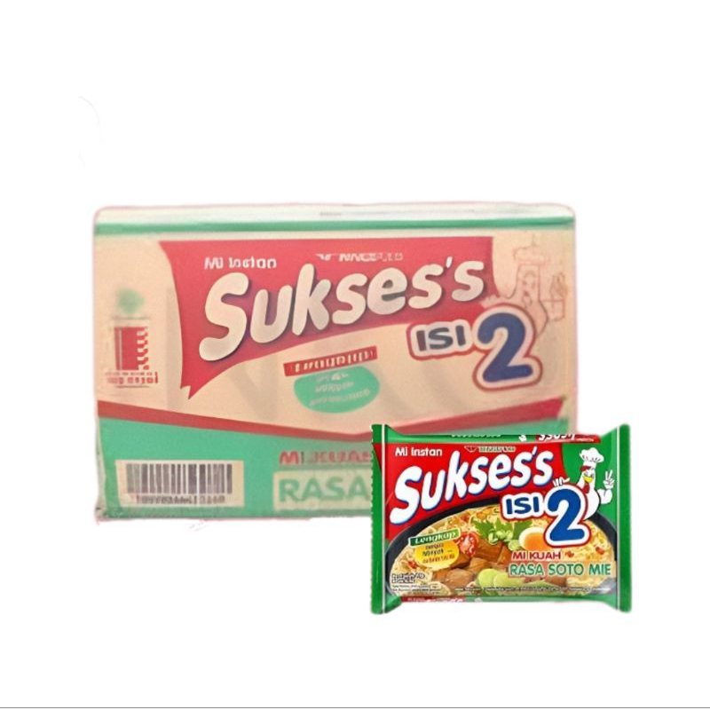 

Mi Instan Sukses's Isi 2 Mi Kuah Rasa Soto (1 dus/24 pcs)