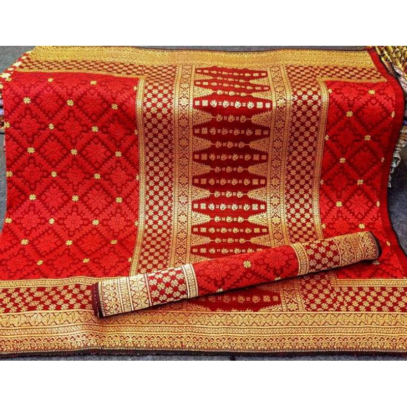 SONGKET BUCIN CANTIK MERAH GOLG - SONGKET PALEMBANG TENUN