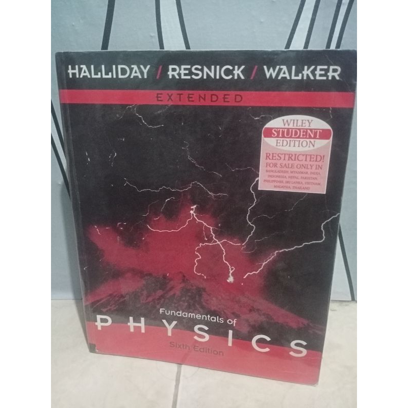 buku original fundamentals of physics sixth edition Halliday extended