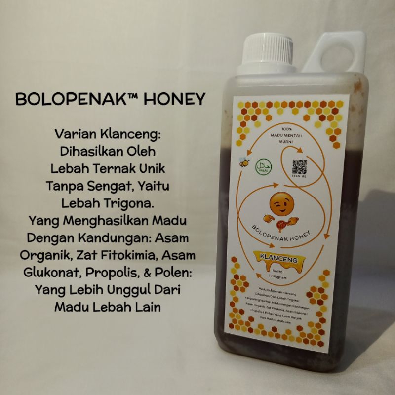 

MADU KLANCENG BOLOPENAK HONEY, MADU MENTAH MURNI 100% NEKTAR