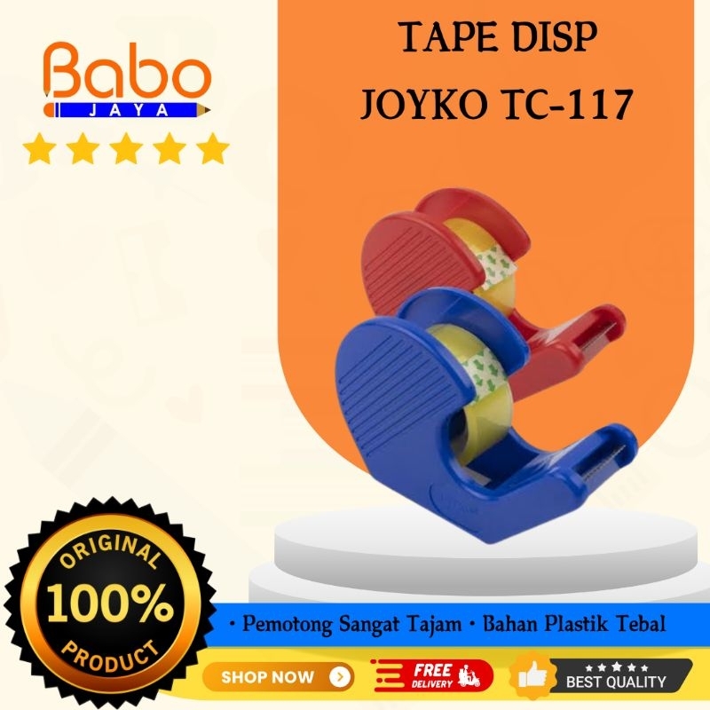 

BABO JAYA Tape Cutter Joyko TC-117/Tape dispenser Isolasi/Alat Perekat Isolasi