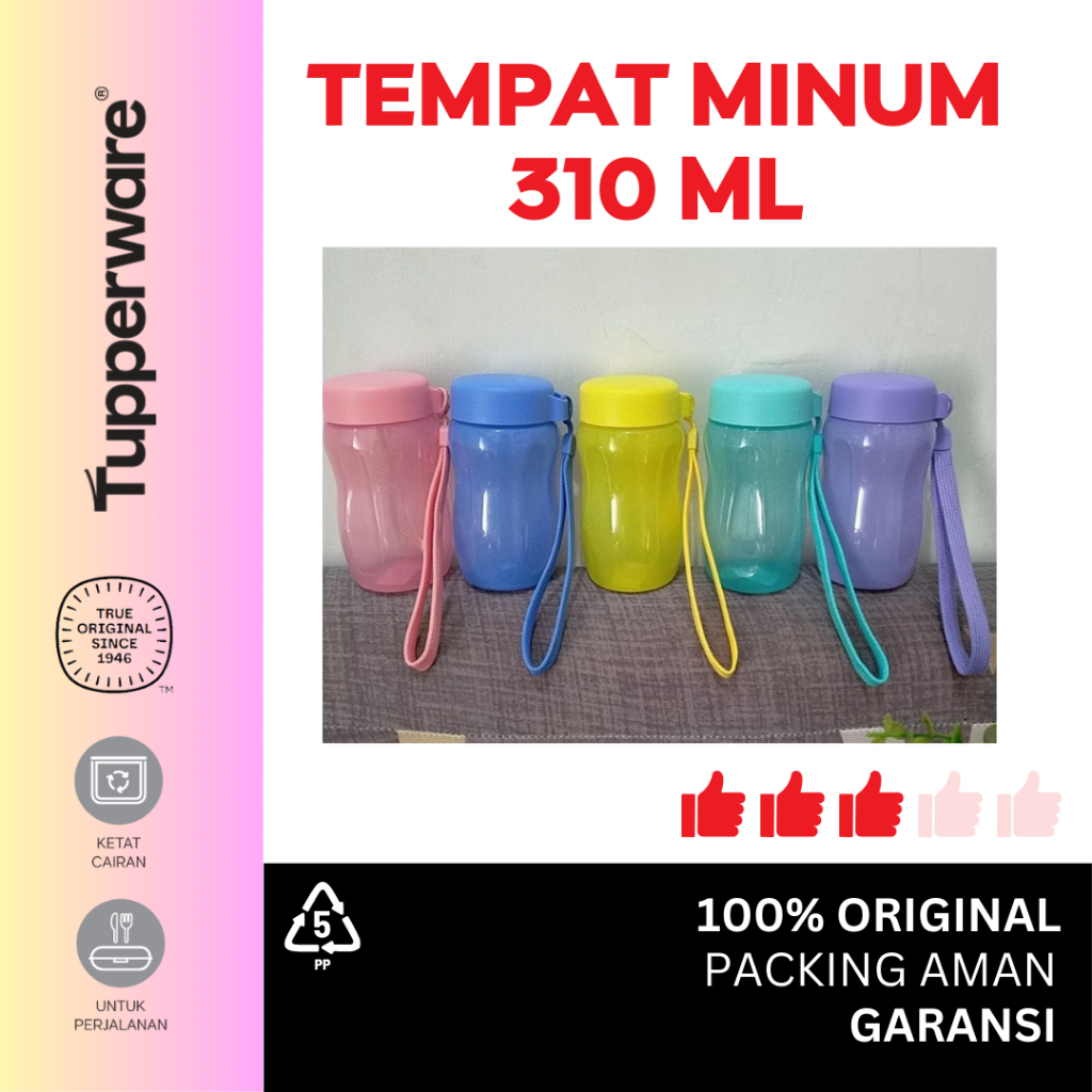 botol tupperware 310ml - Botol Minum Anak - Eco Bottle 310ml