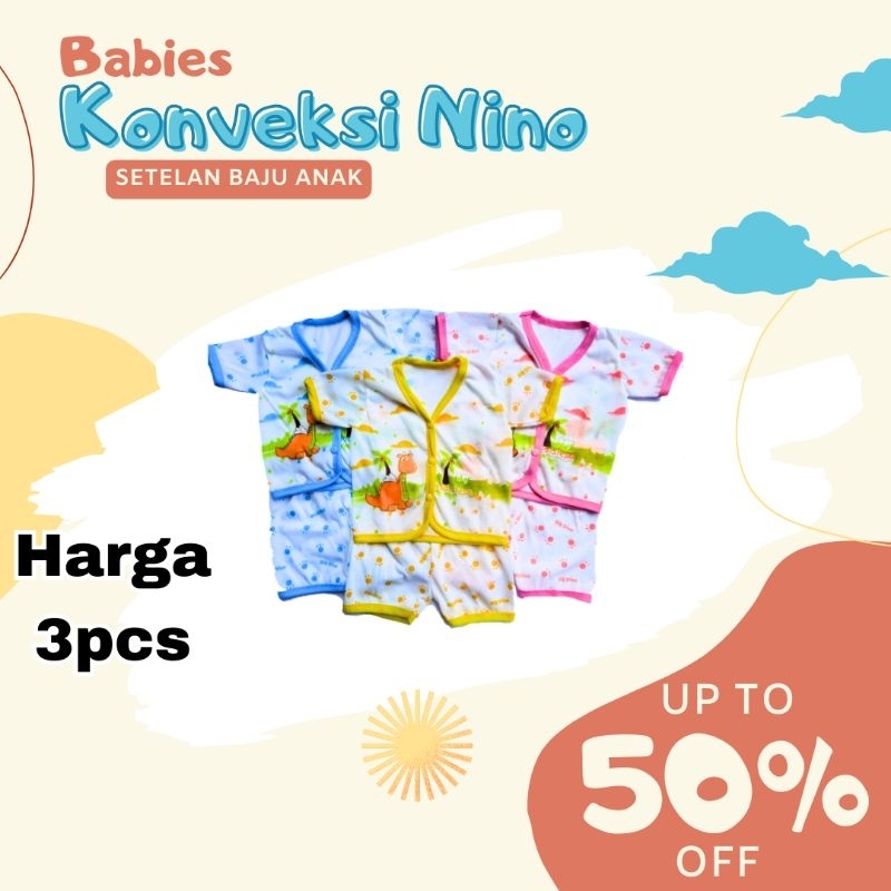setelan baju anak isi 3pcs | konveksi Nino | setelan anak setelan bayi setelan baby baju anak baju b