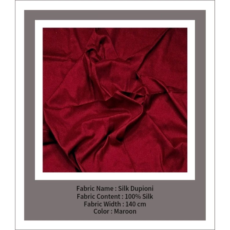 JAHAN-ARA™ - AMP - Maroon - Kain Satin - Kain Silk - Kain Sutra - Kain Satin Premium - Kain Silk Pre