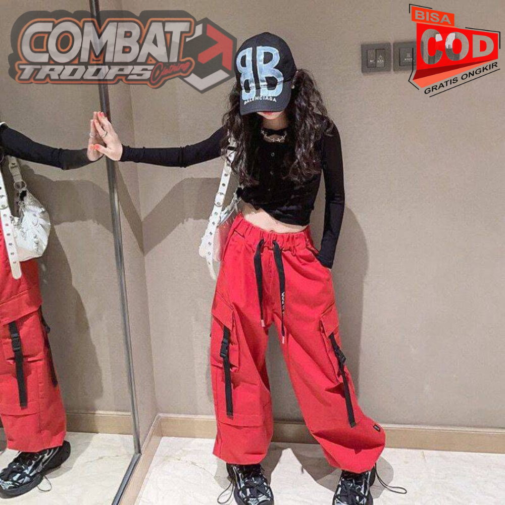 {YANG LAGI VIRAL}Pants Cargo Anak Cewek Celana Cargo Pants Anak Gadis Yura Celana Kargo Korean Style