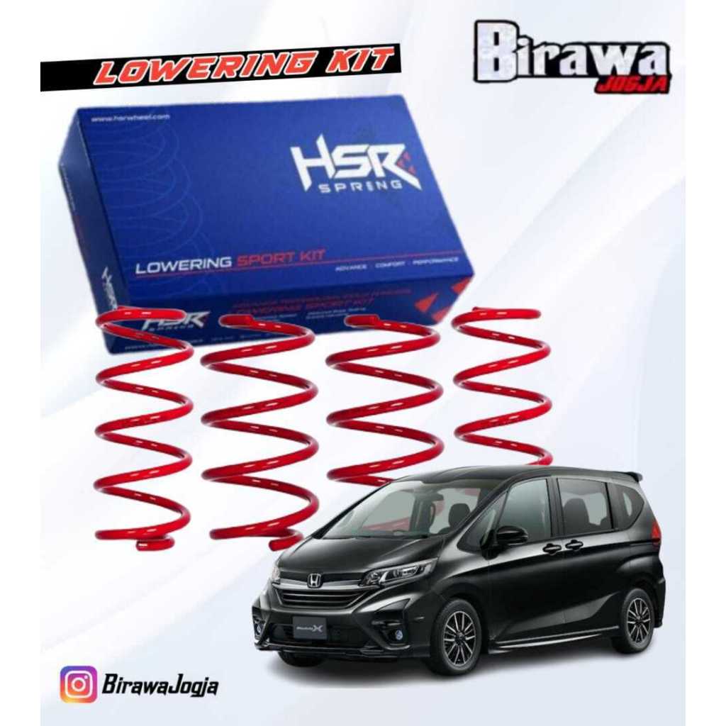 Lowering Kit HSR Red Mobil Honda Freed 2012 - 2022 Per Mobil Ceper Honda Freed Gratis Pasang