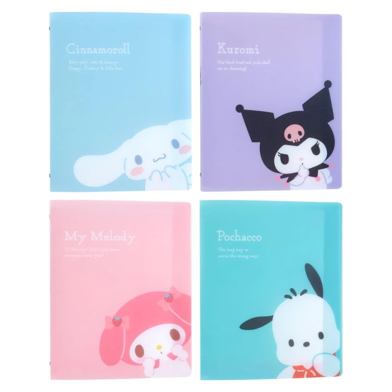 

Binder B5 New Life Sanrio My Melody Kuromi Pochacco Cinnamoroll Plastic 26 Ring Buku Catatan Notebook Limited Edition