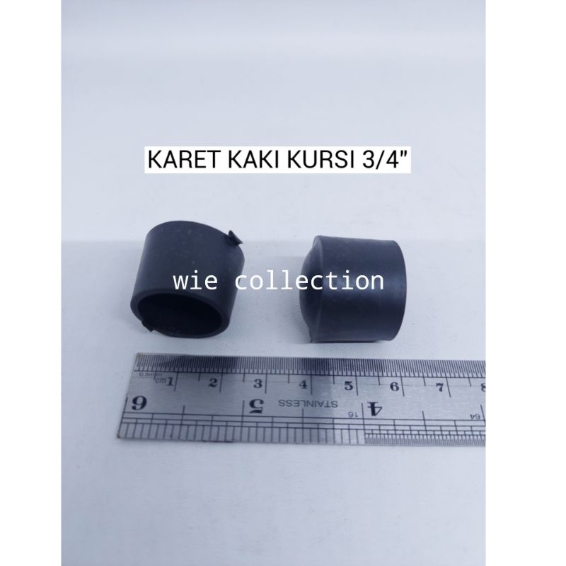 KARET KAKI KURSI HITAM UKURAN 3/4"