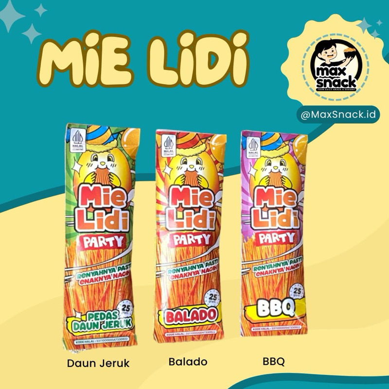 

Mie Lidi Snack Viral | Mie Lidi | Daun Jeruk / BBQ / Balado