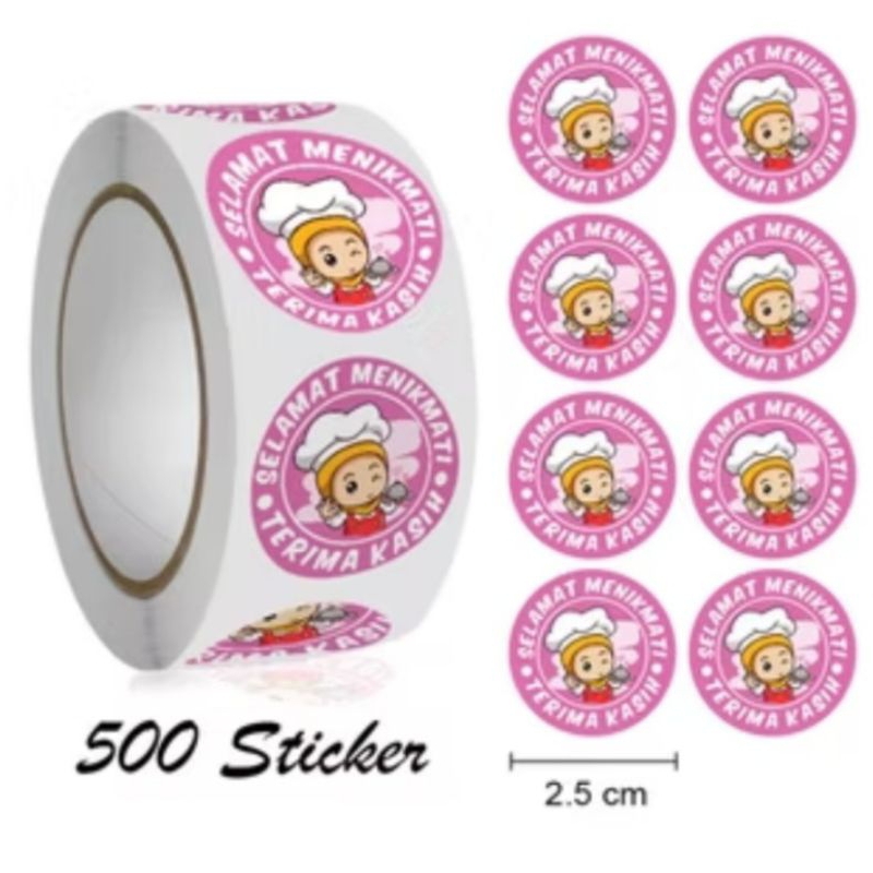 Sticker Selamat Menikmati Pink