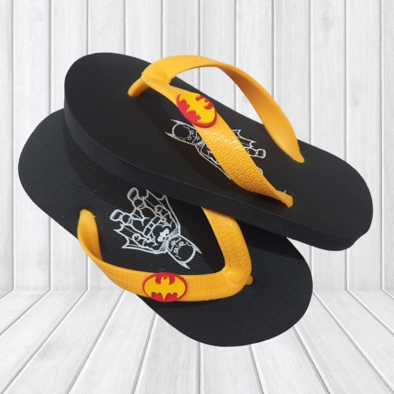 Batman Sandal Jepit Anak / Sandal Unik / Sandal Lucu / Karet Fillpper / Sandal Superhero