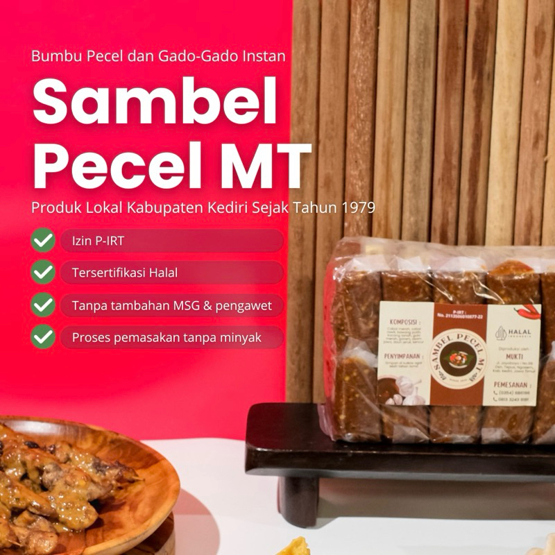 

[20Kg] Paket Reseller Sambel Pecel dan Gado-Gado MT Khas Kediri