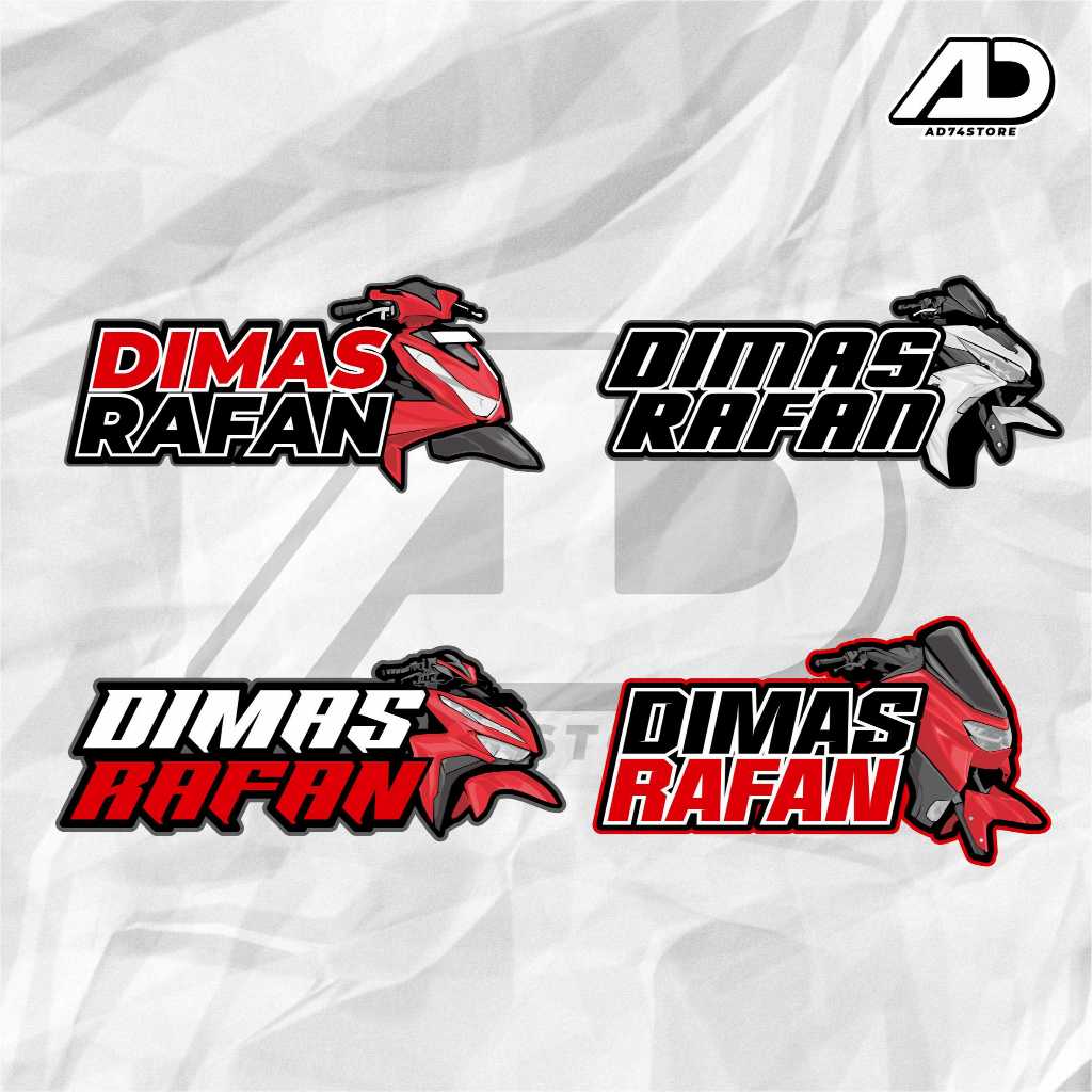 Stiker nama Motor Custom,stiker racing nama custom motor