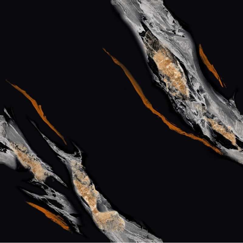 Granite Lantai 60x60 Devany Black Silver | Glazed Polish | Arna