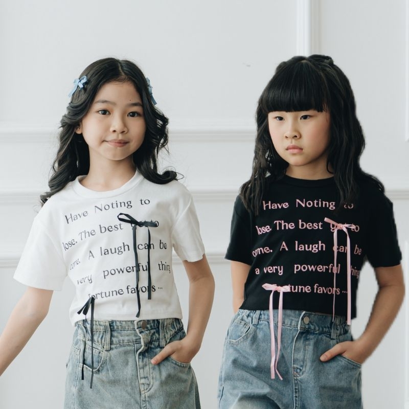 lunna Korea crop top 2603 anak perempuan 4-15y