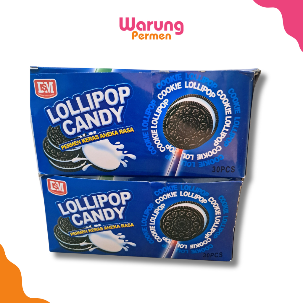 Permen Lolipop Oreo 30 Pcs / Cookie Lollipop Candy Permen Tangkai  Cookie Light Lolipop