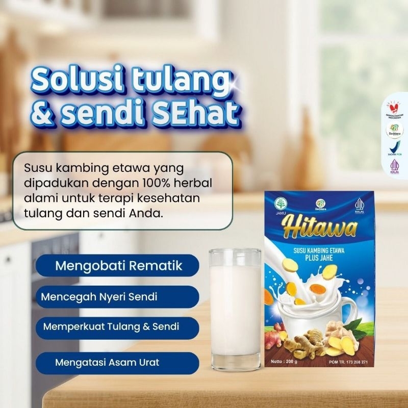 

Hitawa Susu Kambing Etawa Plus Herbal Jahe Untuk Sehat Sendi Dan Tulang Terlaris