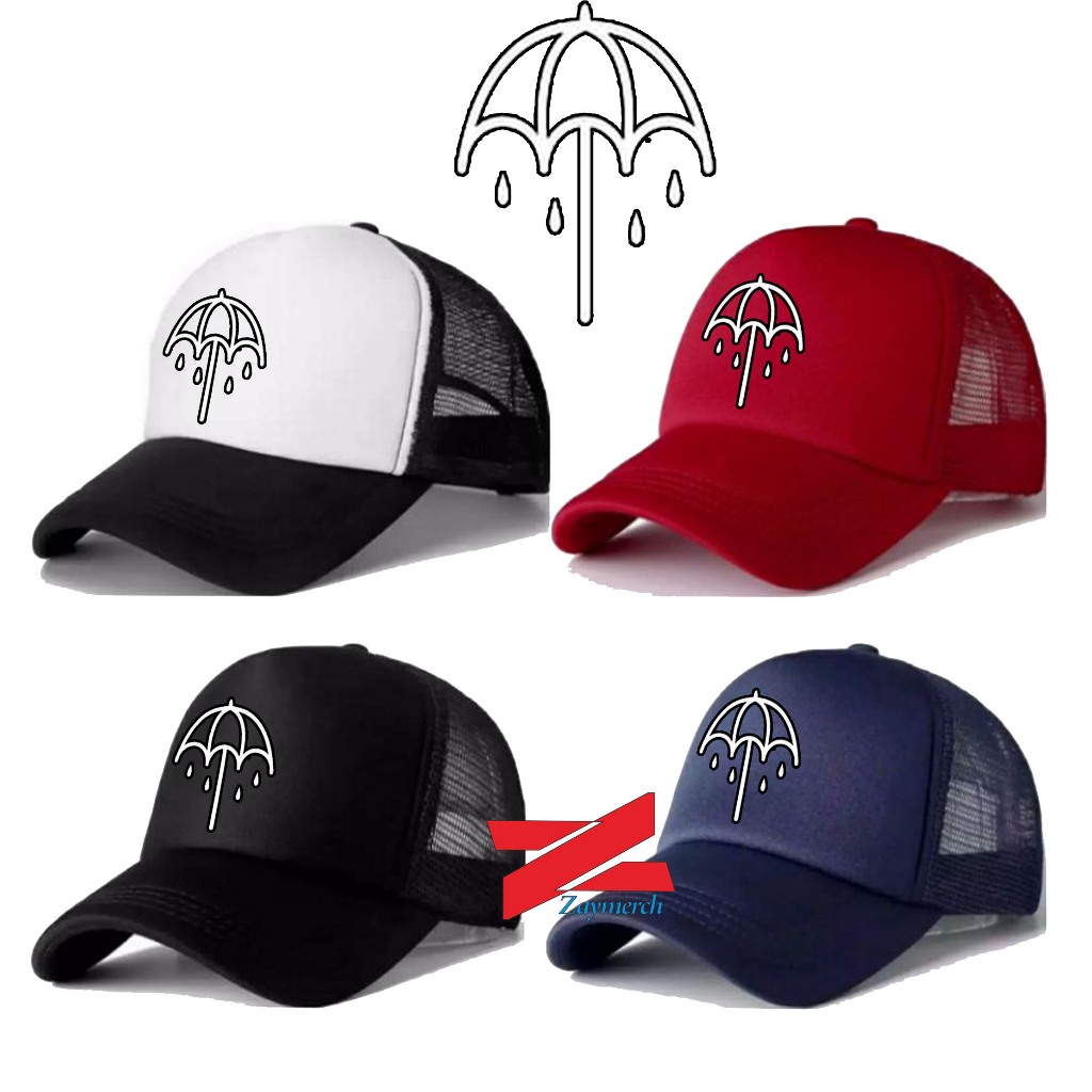 topi trucker bmth payung topi jaring bmth logo