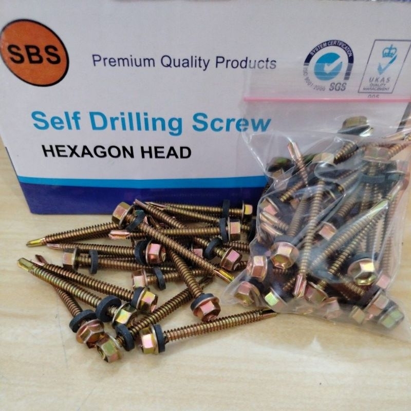 (25Pcs) Self Drilling Screws Baut SDS 12x50