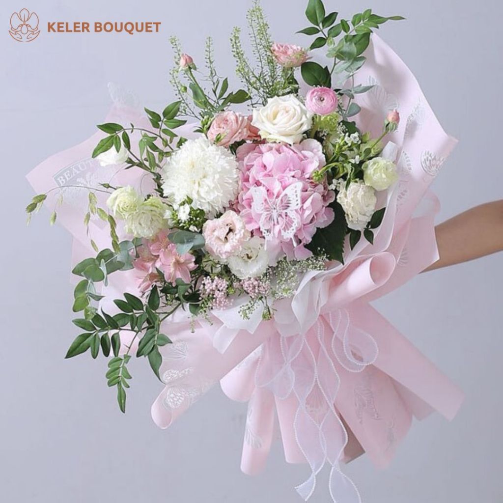 

iDk90 (Isi 20 Lembar) Kertas Wrapping Buket Bunga Cellophane Bouquet Corak Kupu-Kupu Butterfly Motif