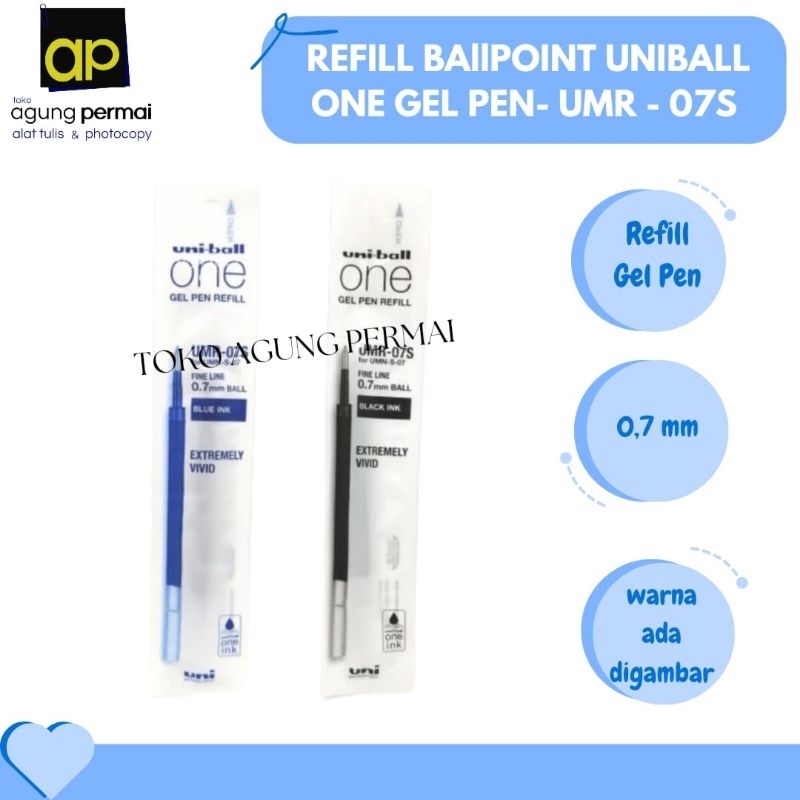 

Reffil Ballpoint Uniball One Gel Pen - UMR - 07S - Biru