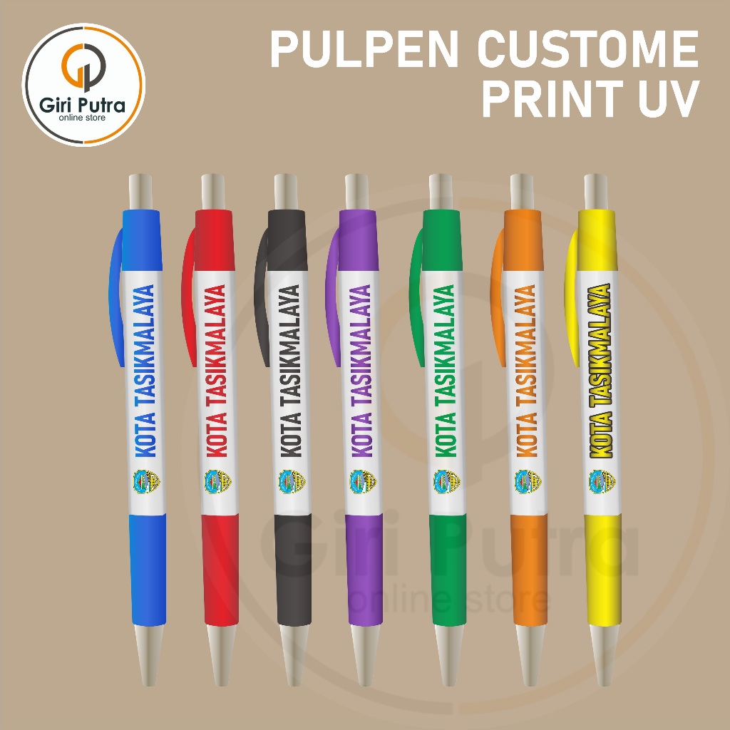 PULPEN KOTAK CUSTOM PRINT UV / PULPEN SOUVENIR / MEDIA PROMOSI