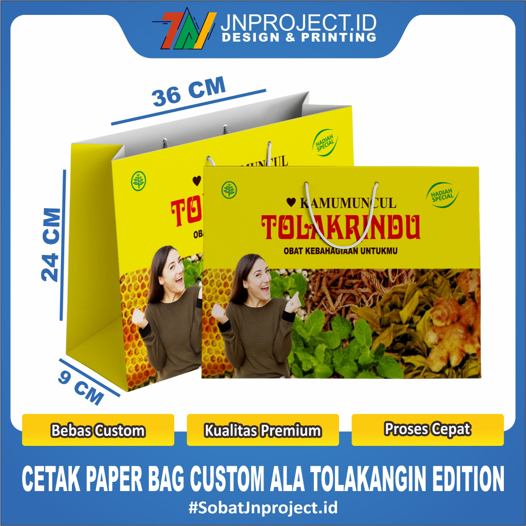 

Paper Bag Kado Custom Ala Tolakangin Edition | Termurah