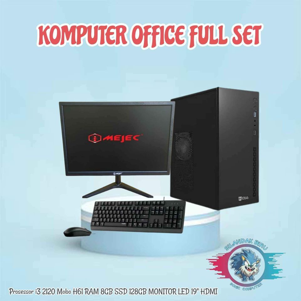 FULL SET KOMPUTER OFFICE / ADMIN / SCHOOL INTEL CORE I3