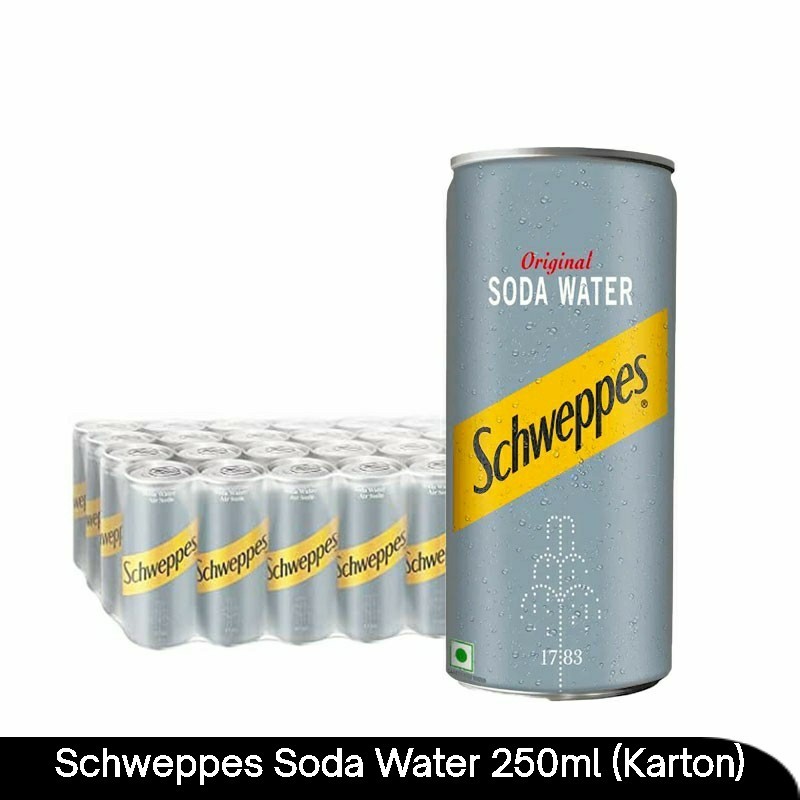 

Schweppes Soda Water 250ml (Karton isi 24 kaleng)