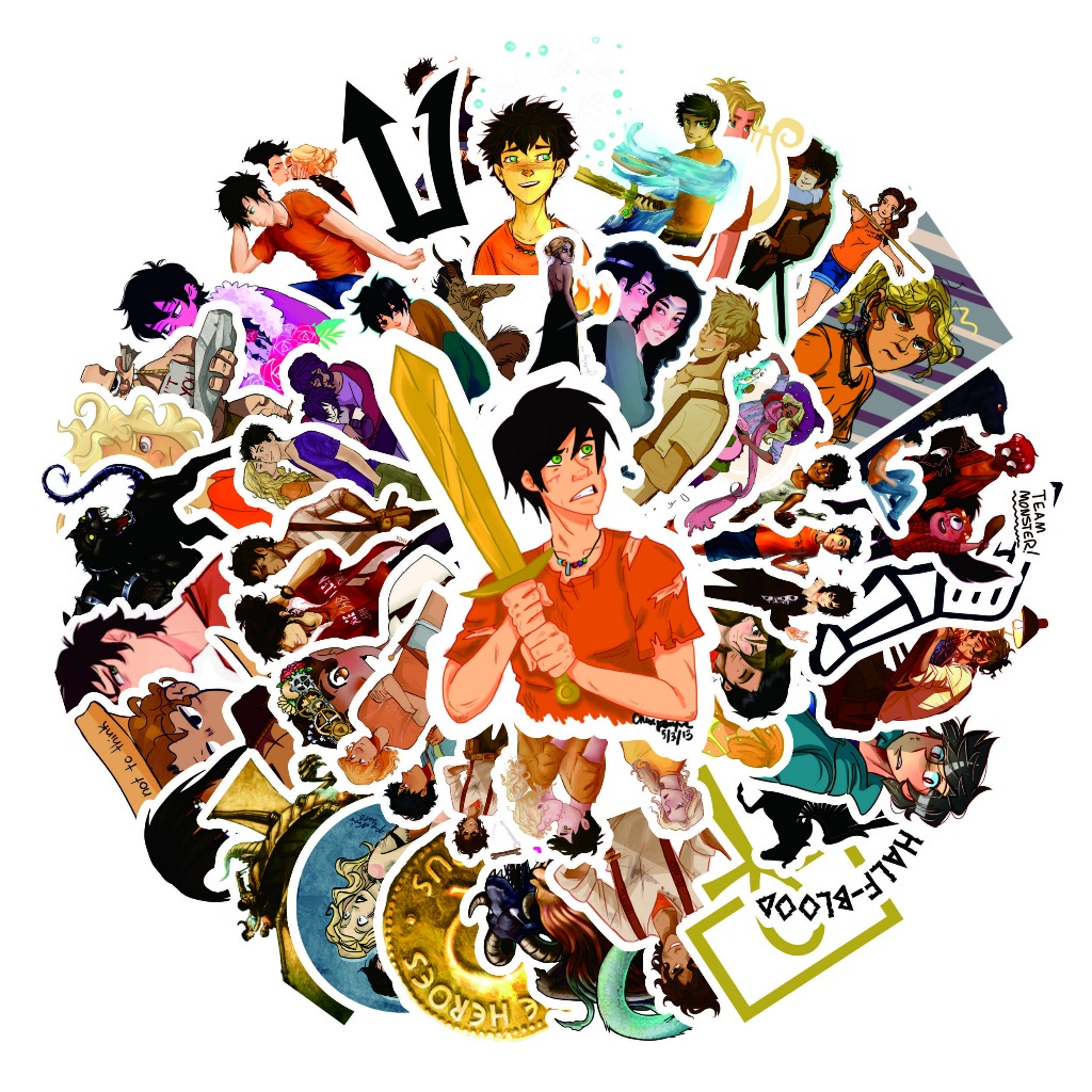 

COD100 Pcs Percy Jackson Casing Colorfull Keren Anti Air Untuk Dekorasi Notebook Sepeda Skateboard Handphone DIY