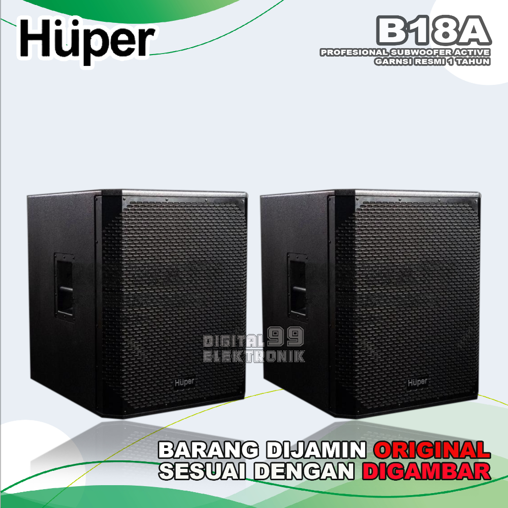 Subwoofer Aktif 18 Inch HUPER B18A | B 18A | B18-A Original 1 Pasang