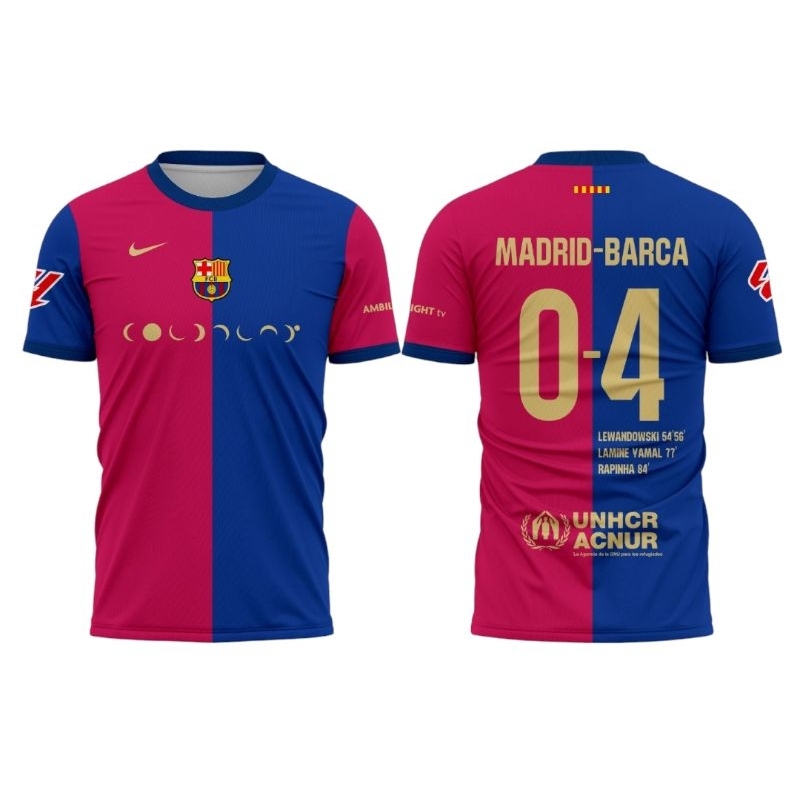 Jersey Bola El Clasico 2024 Barcelona Full Printing