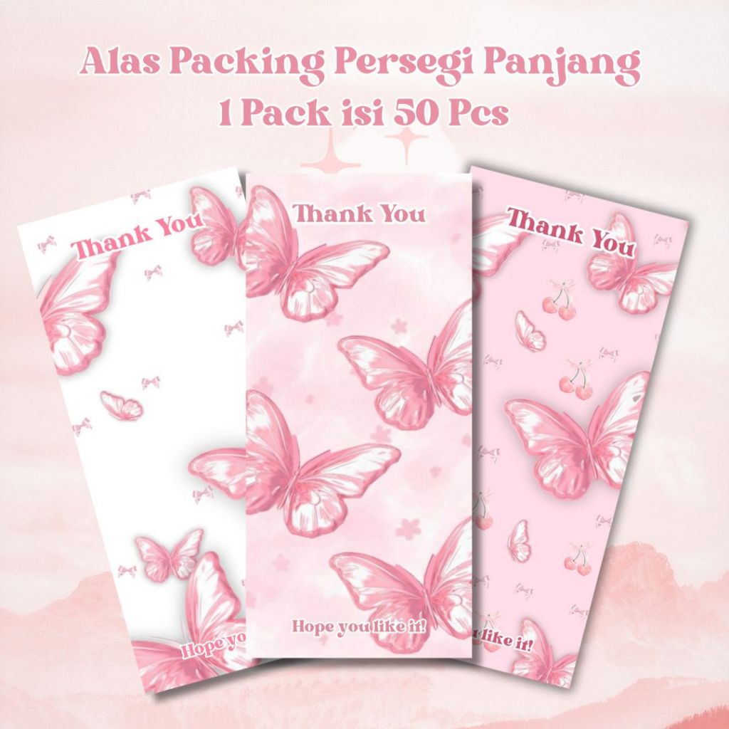 

(READY STOCK) ALAS AKSESORIS PERSEGI PANJANG ISI 50 PCS FREE PLASTIK