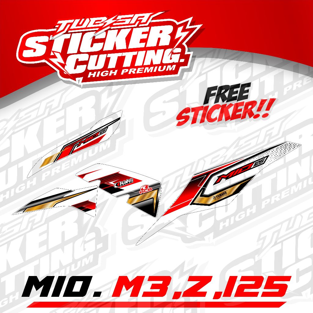 Stiker Stiker Transparan UV Mio M3 / Mio Z / Mio 125 Stiker Variasi  Sepeda Motor Mio M3 Transparan 