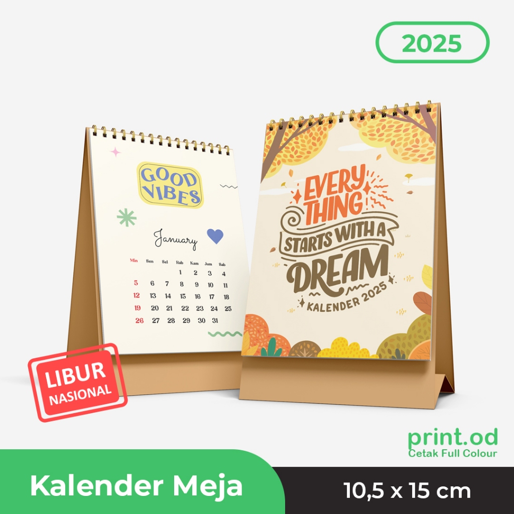 

Desk Calendar I Kalender Meja A6 2025 I Kalender Meja Aesthetic I Spiral Kalender