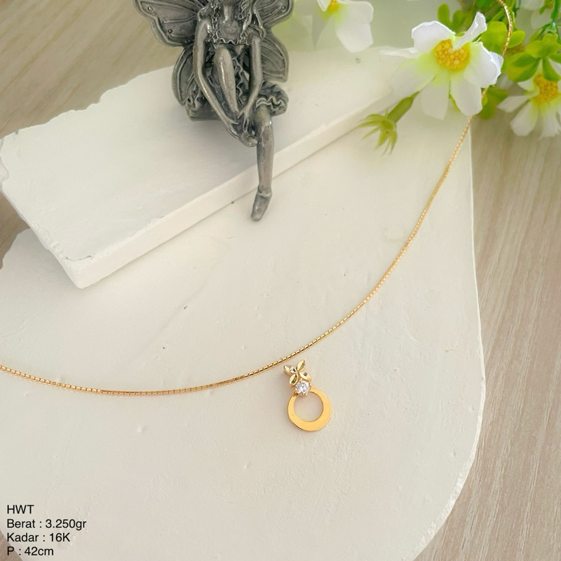 Perhiasan Kalung Emas Italy New Fashion Look HWT 16K/700