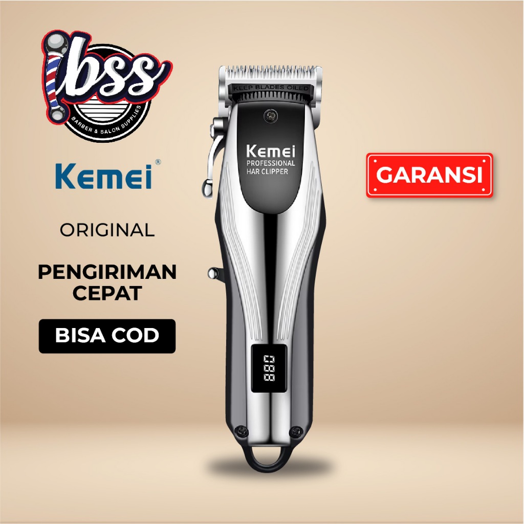 KEMEI 2619  CLIPPER CORDLESS /  KM-2619 PROFESSIONAL ELECTRIC HAIR CLIPPER CORDLESS / ALAT CUKUR RAM