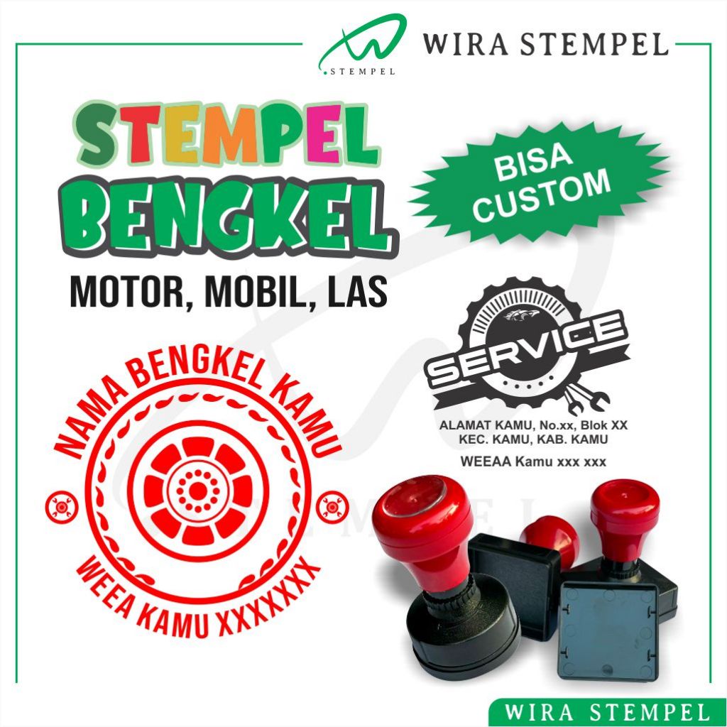 

Cetak Stempel Custom cap Bengkel Otomotif stampel flash stamp otomatis