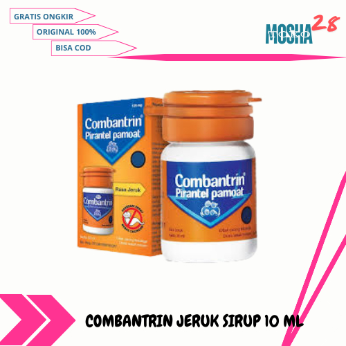 COMBANTRIN JERUK SIRUP 10 ML // COMBANTRIN SIRUP RASA JERUK // OBAT CACING ANAK-ANAK