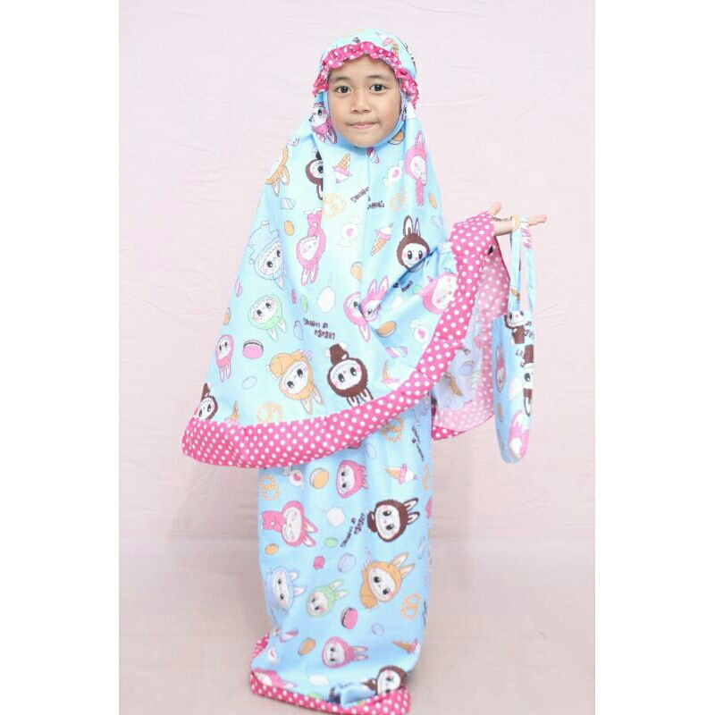 mukena anak perumpuan usia 2-8 tahun ( sais S untuk usia 8bulan -1Tahun)
